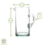 Merzouga Recycled Glass Tumblers with Jug Water Juice Glasses Pitcher Clear - Image 3