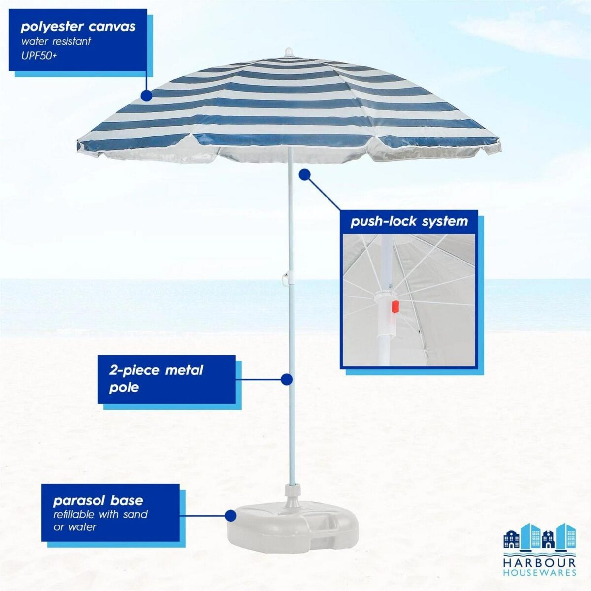 Metal Beach Parasol 68b1f982a66d1a18c18a00448c18df9e