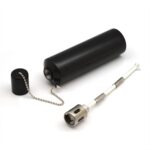 Metal Garden Torch Tiki Paraffin Oil Fire Lantern Cylinder Black - Image 5