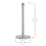 Metal Kitchen Roll Holder Freestanding Home Storage Paper Towel Tidy Black - Image 3