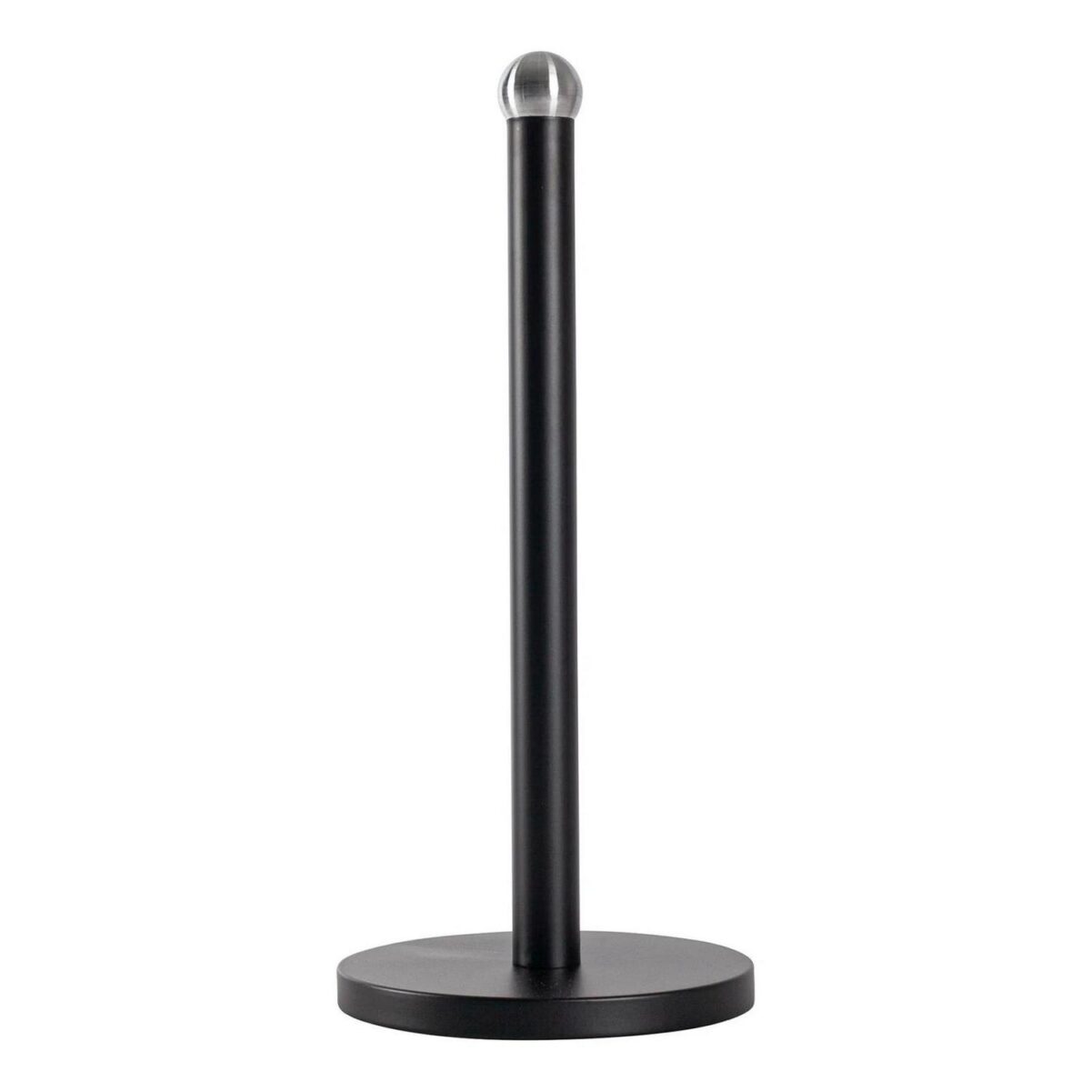 Metal Kitchen Roll Holder Freestanding Home Storage Paper Towel Tidy Black - Image 1
