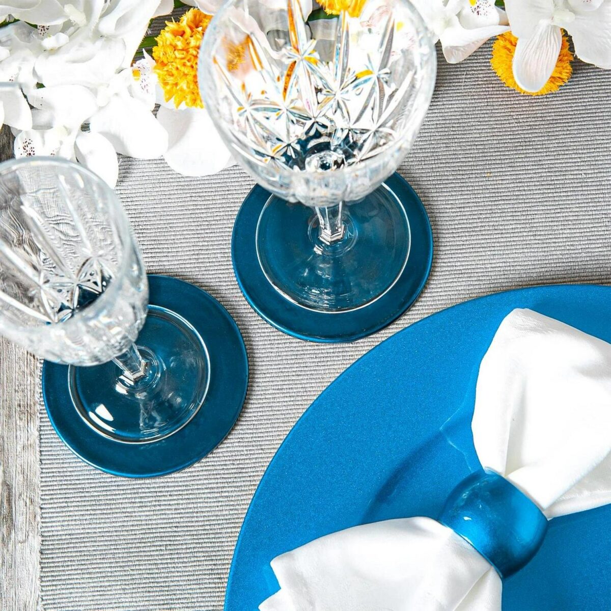 Metallic Charger Plate Wedding Party Fine Dining Table Place Setting 33cm Blue - Image 7
