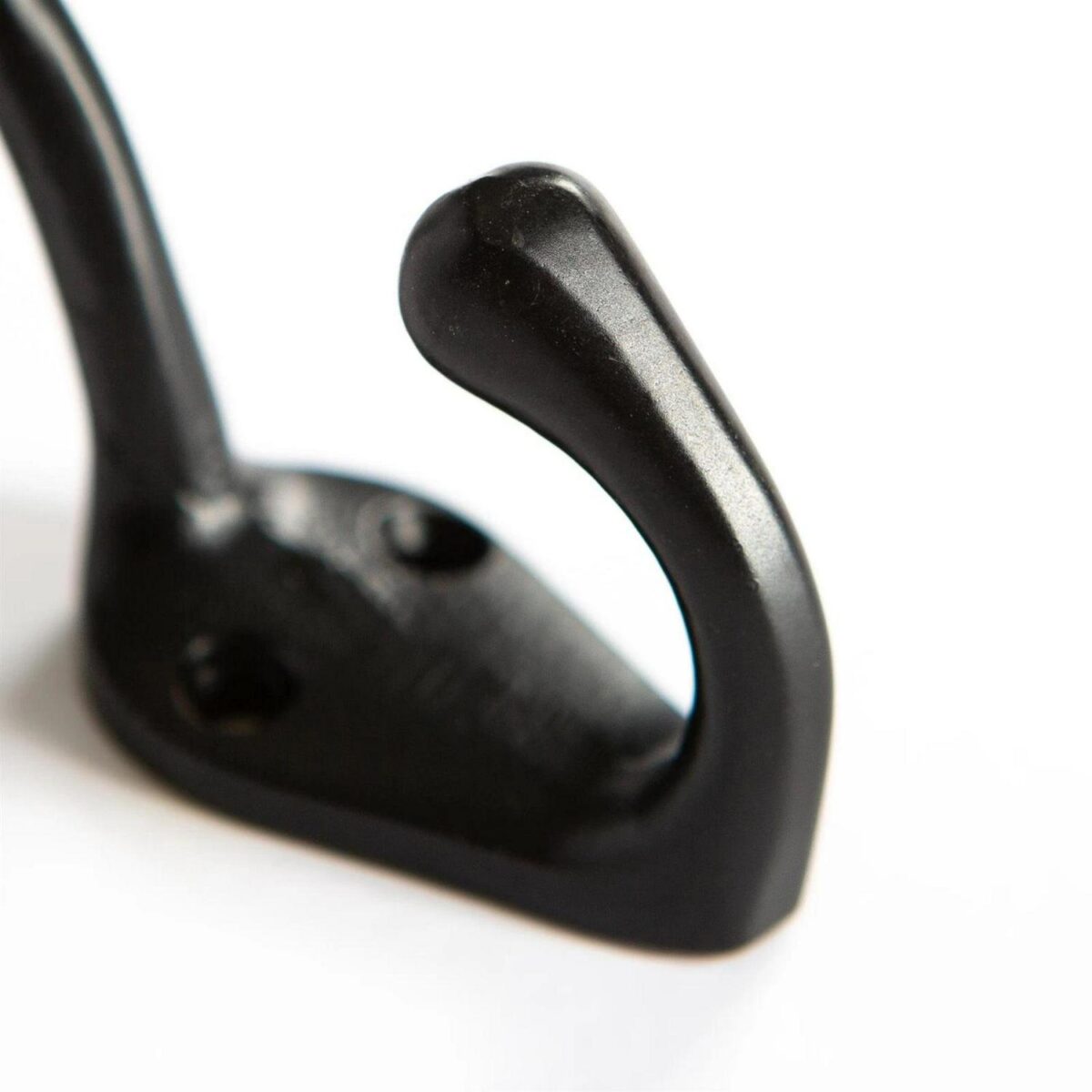 Narrow Hat and Coat Hook Cast Iron Antique Style Hooks W25mm x H80mm Black - Image 2