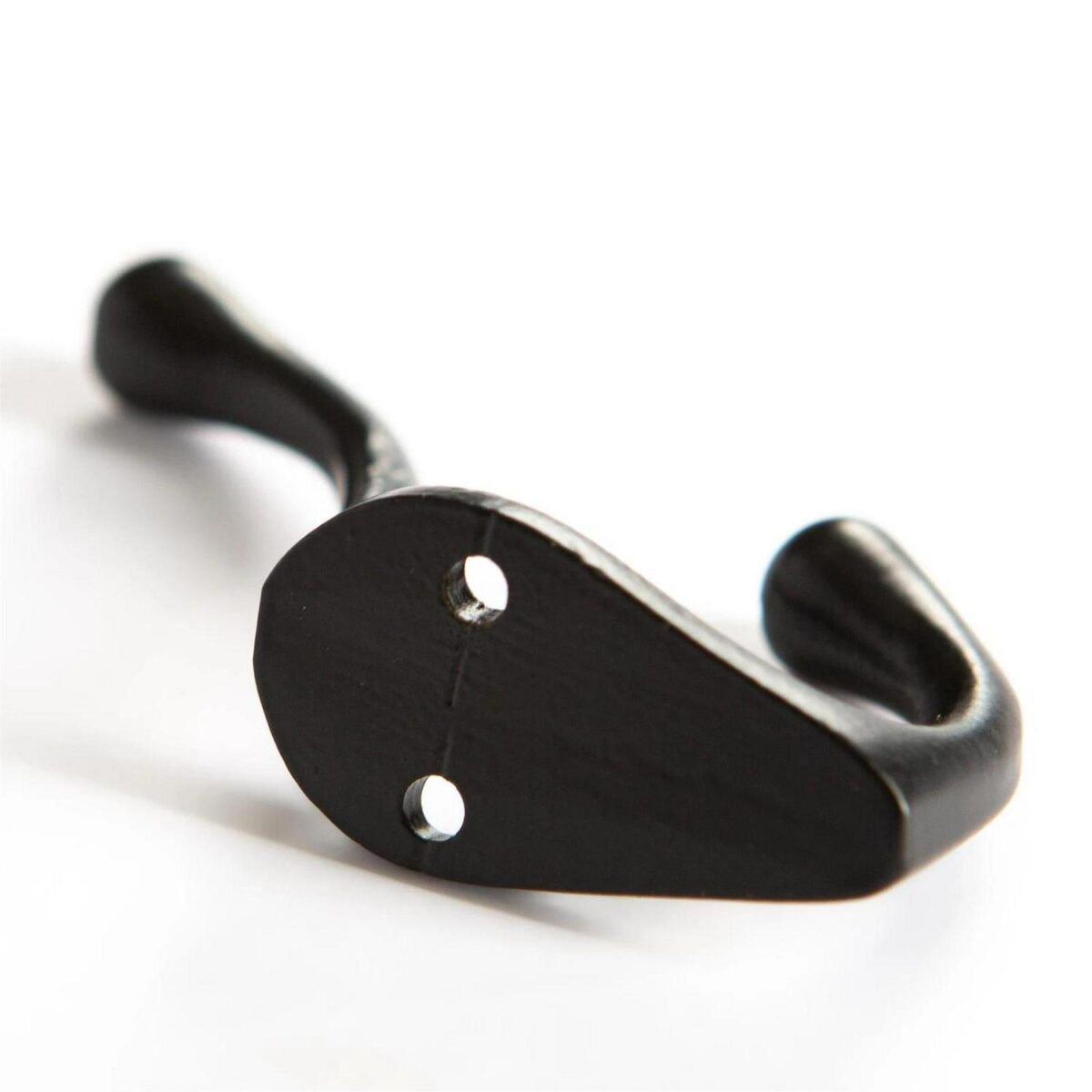 Narrow Hat and Coat Hook Cast Iron Antique Style Hooks W25mm x H80mm Black - Image 3