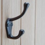 Narrow Hat and Coat Hook Cast Iron Antique Style Hooks W25mm x H80mm Black - Image 6