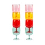 Navigate Strawberries and Cream Acrylic Wine Stems, 8 Pack - Image 3