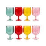 Navigate Strawberries and Cream Acrylic Wine Stems, 8 Pack - Image 2