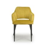 Nero Mustard Velvet Quilted Dining Chair, 2 Pack - Image 6
