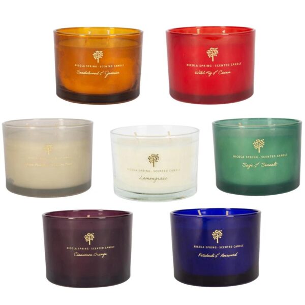 Nicola Spring 350g Scented Candles In Glass Holder Home Fragrance Gift Candle