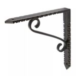 Notched Scroll Iron Shelf Bracket Antique Vintage Wall Brackets D150mm Black
