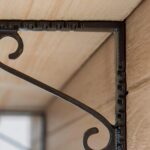 Notched Scroll Iron Shelf Bracket Antique Vintage Wall Brackets D150mm Black - Image 6