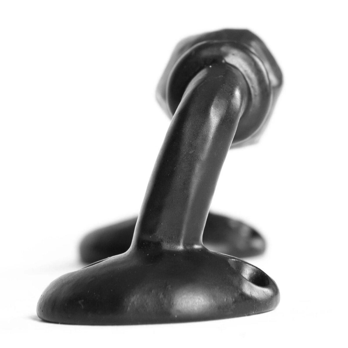 Offset Wrought Iron Door Handle Cast Iron Antique Cupboard Pull H115mm Black - Image 3