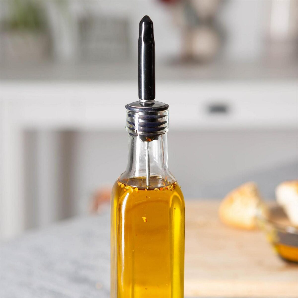 Olive Oil Pourer Bottle with Cork Lid Kitchen Vinegar Drizzler Dispenser 250ml - Image 5