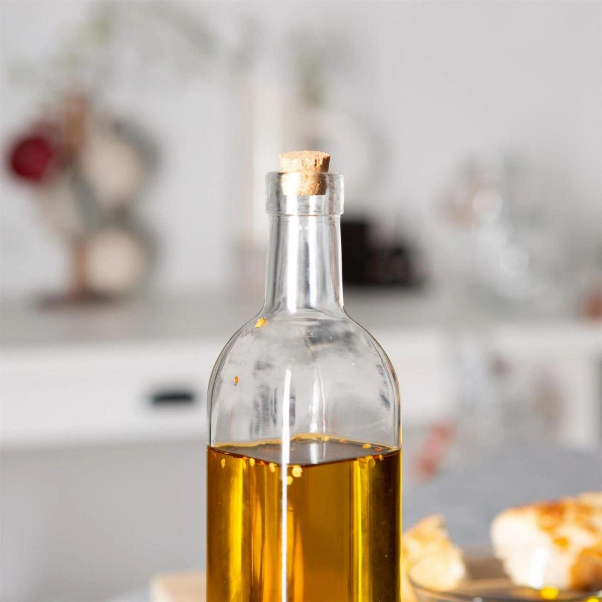 Olive Oil Pourer Bottle with Cork Lid Kitchen Vinegar Drizzler Dispenser 500ml - Image 6