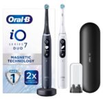 Oral B iO7 Duo Pack White and Black Toothbrushes - Image 2