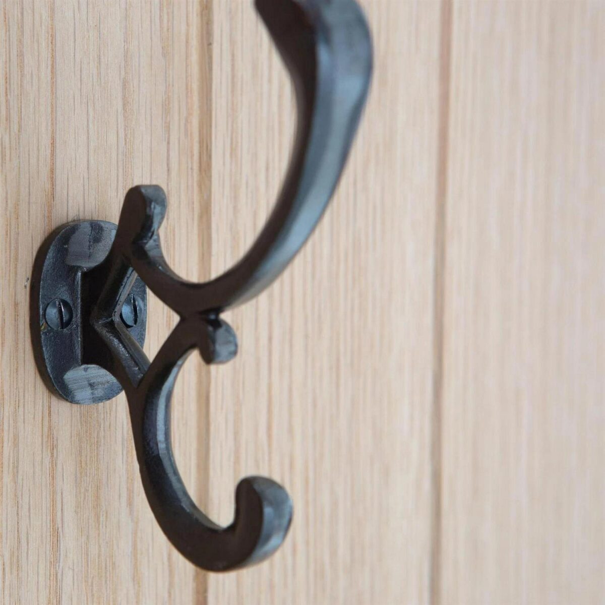 Ornamental Hat and Coat Hook Cast Iron Antique Vintage Style W30mm x H130mm Black - Image 6
