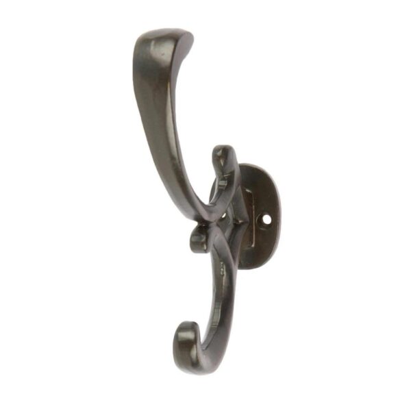 Ornamental Hat and Coat Hook Cast Iron Antique Vintage Style W30mm x H130mm Black