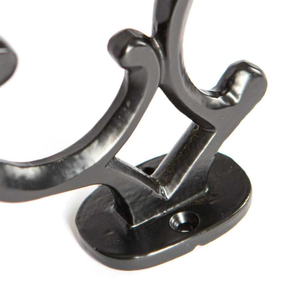 Ornamental Hat and Coat Hook Cast Iron Antique Vintage Style W30mm x H130mm Black - Image 3