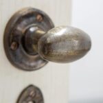 Oval Rim and Mortice Door Knob Cast Iron Antique Vintage Style Handle W60mm Brass - Image 7