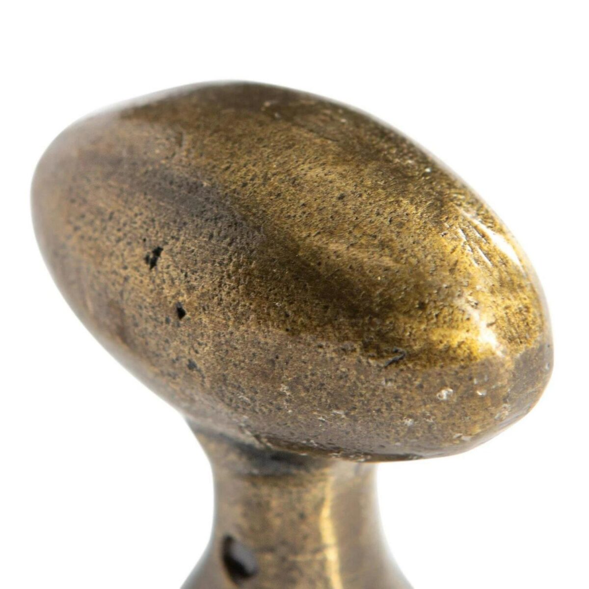 Oval Rim and Mortice Door Knob Cast Iron Antique Vintage Style Handle W60mm Brass - Image 2