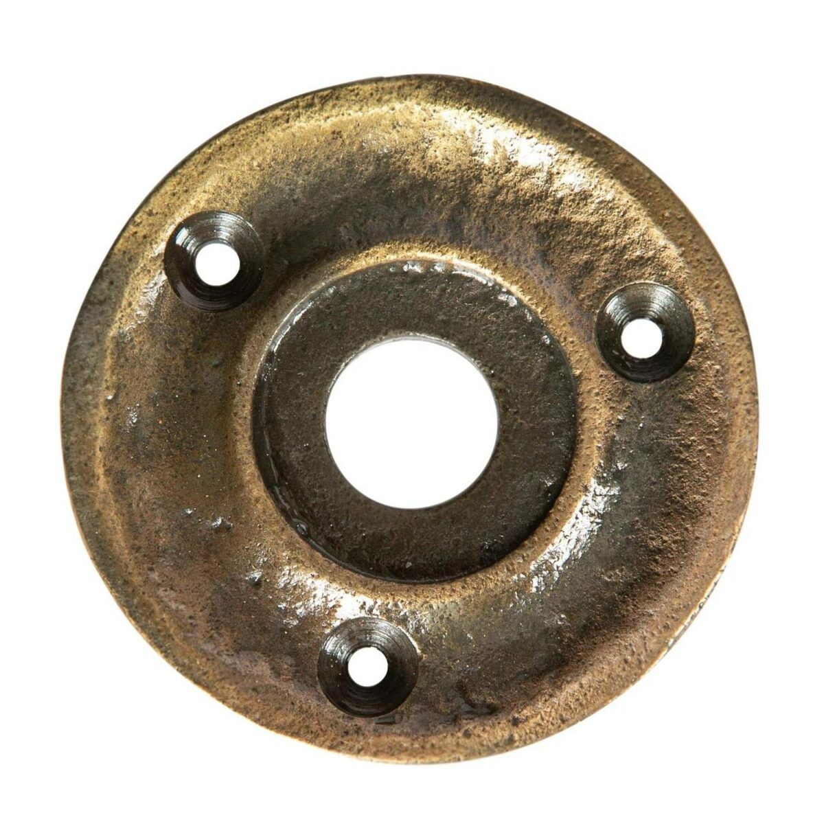 Oval Rim and Mortice Door Knob Cast Iron Antique Vintage Style Handle W60mm Brass - Image 3