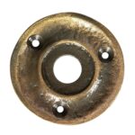 Oval Rim and Mortice Door Knob Cast Iron Antique Vintage Style Handle W60mm Brass - Image 3