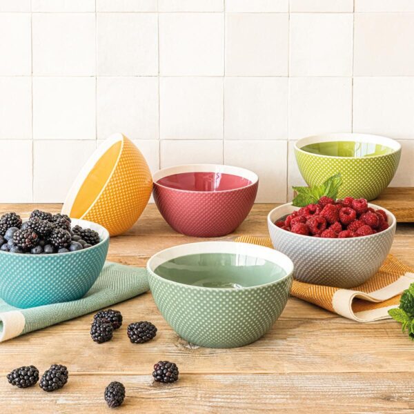 Over and Back Stoneware Bowl Set, 6 Piece