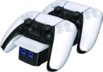 PLAYSTATION PS5 DualSense Wireless Controller (Grey) and Twin Docking Station (White) Bundle - Image 5