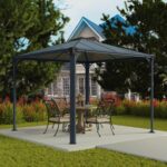 Palram Canopia Palermo 9ft 8 x 9ft 8 (3 x 3m) Aluminium and Polycarbonate Gazebo - Image 8