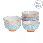 Patterned Rice Dessert Cereal Soup Bowls Porcelain Crockery 3 Designs 114mm x6