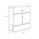 Phoenix Estilo Top Loading Letter Box MB0124KS in Stainless Steel with Key Lock - Image 8