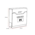Phoenix Estilo Top Loading Letter Box MB0125KS in Stainless Steel with Key Lock - Image 8