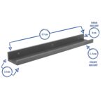 Picture Ledge Shelf Floating Wall Mounted Gallery Bookshelf Storage 57cm Grey - Image 3