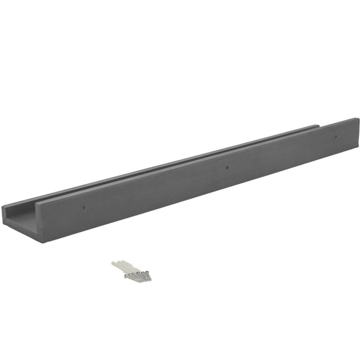 Picture Ledge Shelf Floating Wall Mounted Gallery Bookshelf Storage 57cm Grey - Image 4