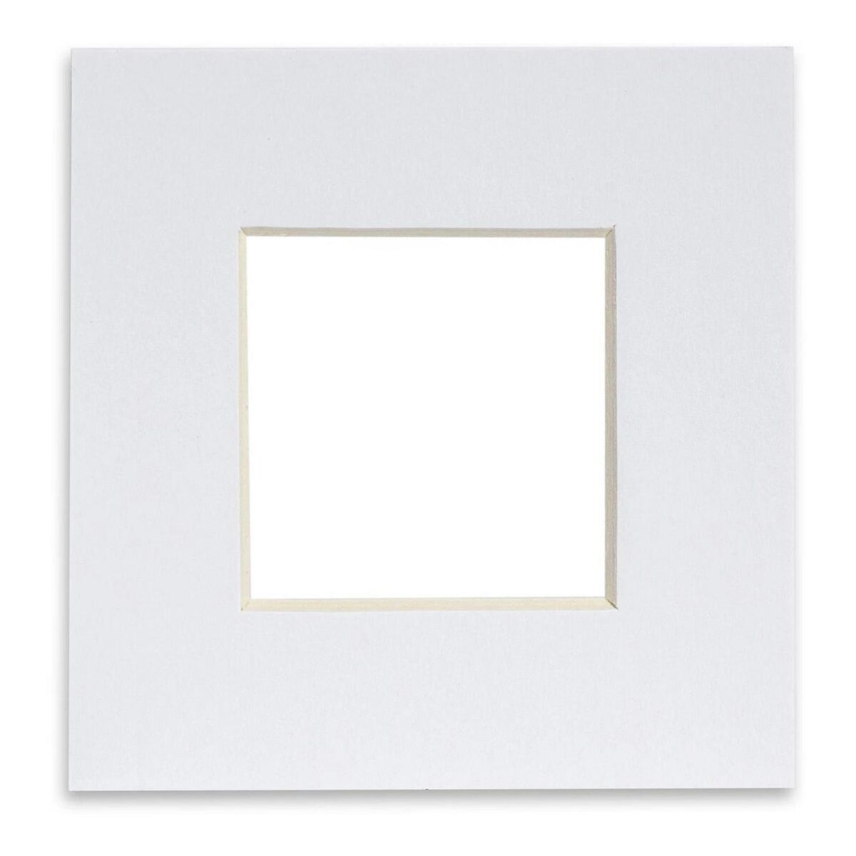 Picture Mount for 10 x 10  3D Box Picture Frame Photo Size 6 x 6  White - Image 1