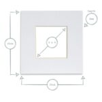 Picture Mount for 10 x 10 3D Box Picture Frame Photo Size 6 x 6 White - Image 3
