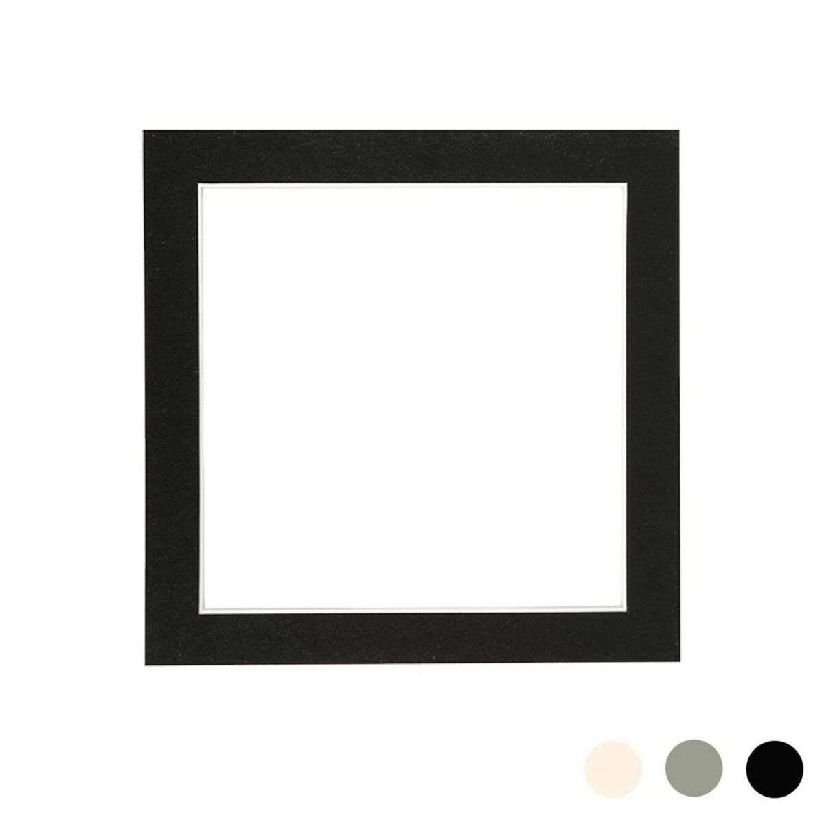 Picture Mount for 10 x 10  3D Box Picture Frame Photo Size 8 x 8  Black - Image 1