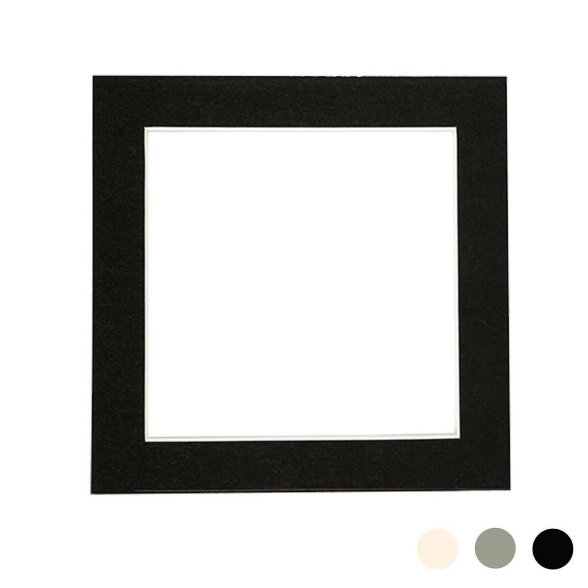 Picture Mount for 8 x 8  3D Box Picture Frame Photo Size 6 x 6  Black - Image 1