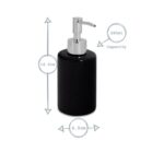 Pump Soap Dispenser Bottle Ceramic Kitchen Bathroom Home, 280ml - Black - Image 3