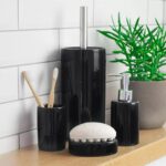 Pump Soap Dispenser Bottle Ceramic Kitchen Bathroom Home, 280ml - Black - Image 6