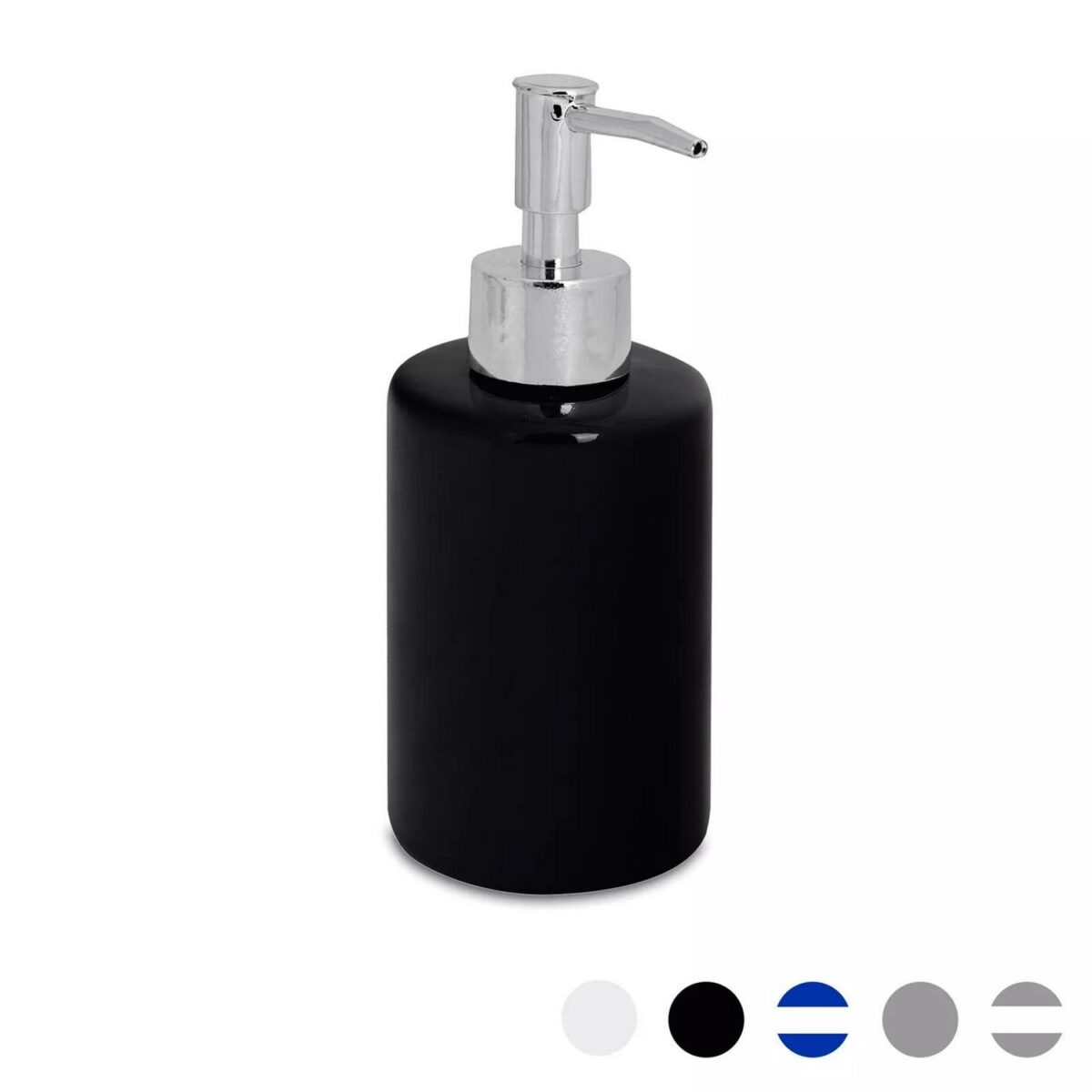 Pump Soap Dispenser Bottle Ceramic Kitchen Bathroom Home, 280ml - Black - Image 1