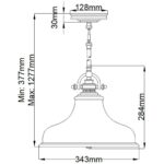 Quoizel Emery 1 Light Medium Pendant in 3 Finishes - Image 2