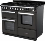 RANGEMASTER Estel Deluxe ESDLO110DFPSLT/CM1 110 cm Dual Fuel Range Cooker - Slate and Chrome - Image 3