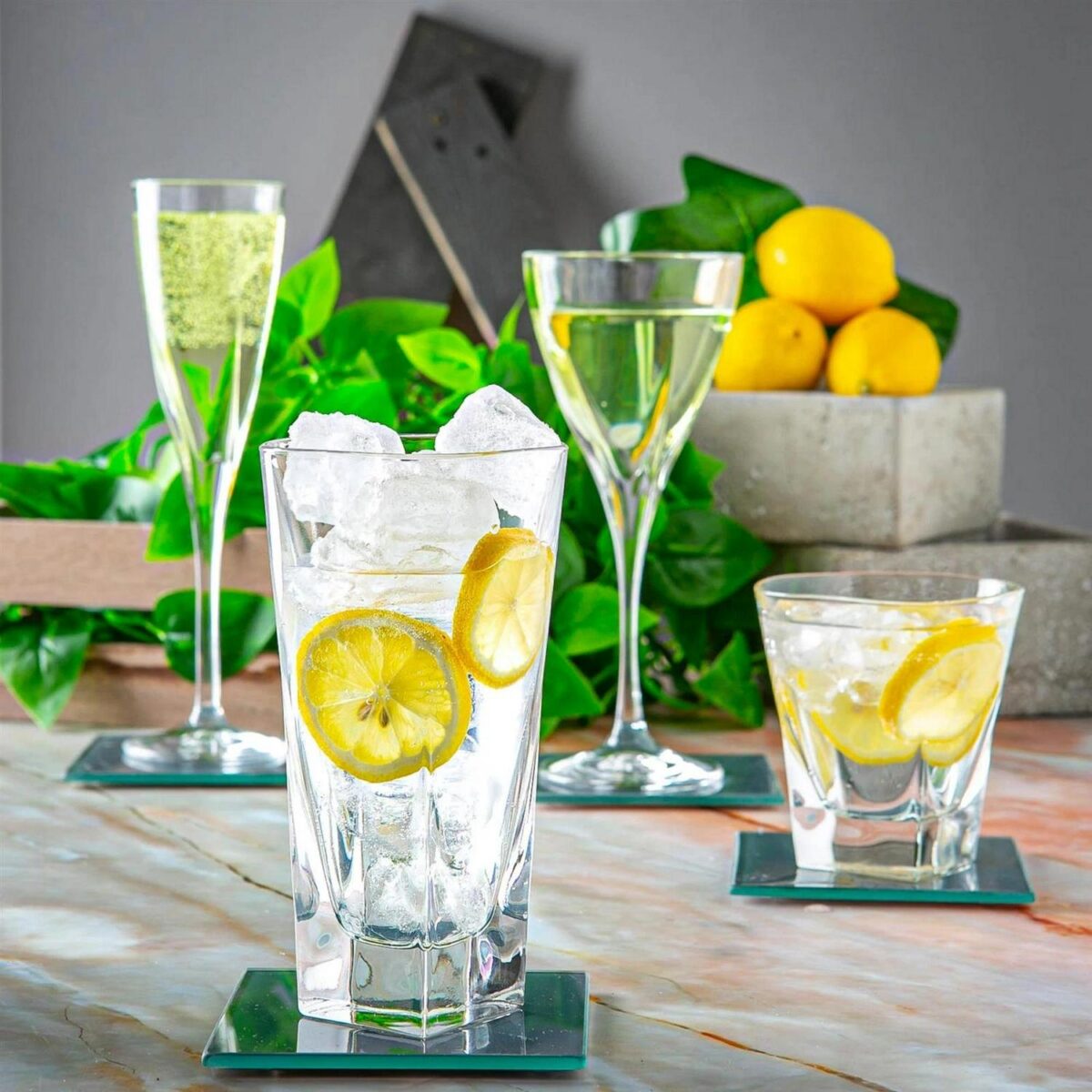 RCR Crystal 12x Fusion Highball Glasses Set Cut Glass Cocktail Tumblers 380ml - Image 5