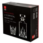 RCR Crystal 5 Piece Orchestra Whisky Decanter and Glasses Set Spirit Holder - Image 8