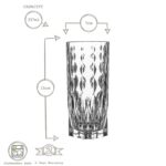 RCR Crystal 6x Marilyn Highball Glasses Set Cut Glass Cocktail Tumblers 350ml - Image 3