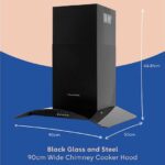 RUSSELL HOBBS RHGCH901B Chimney Cooker Hood - Black