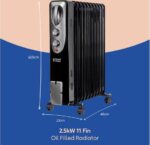 RUSSELL HOBBS RHOFR1106B Portable Oil-Filled Radiator - Black - Image 9