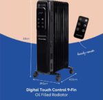RUSSELL HOBBS RHOFR2009B-D Portable Oil-Filled Radiator - Black - Image 8