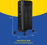 RUSSELL HOBBS RHOFR9004B Portable Oil-Filled Radiator - Black - Image 8